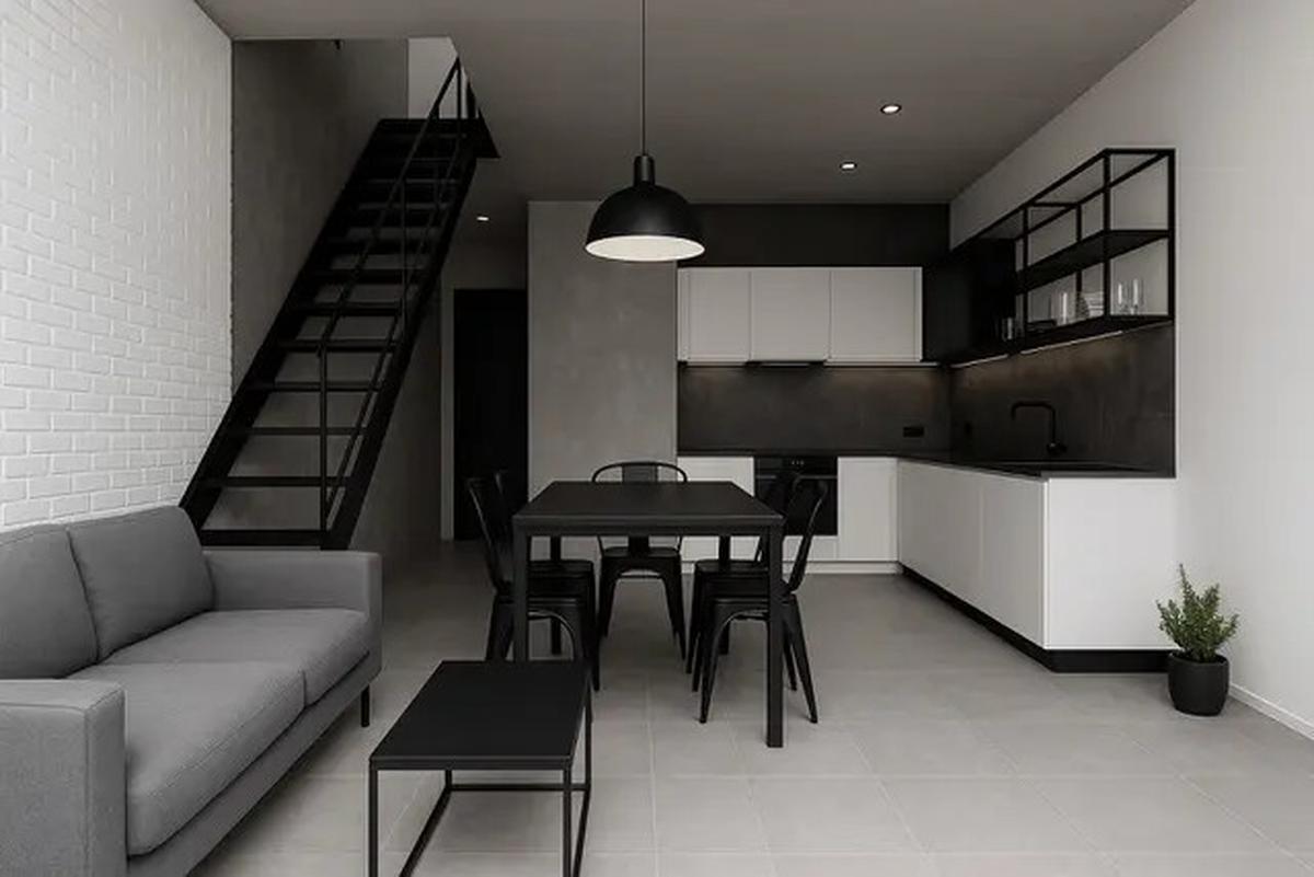 8 Rumah 5x7 Industrial Minimalis, Hunian Jadi Terasa Lapang dan Estetik