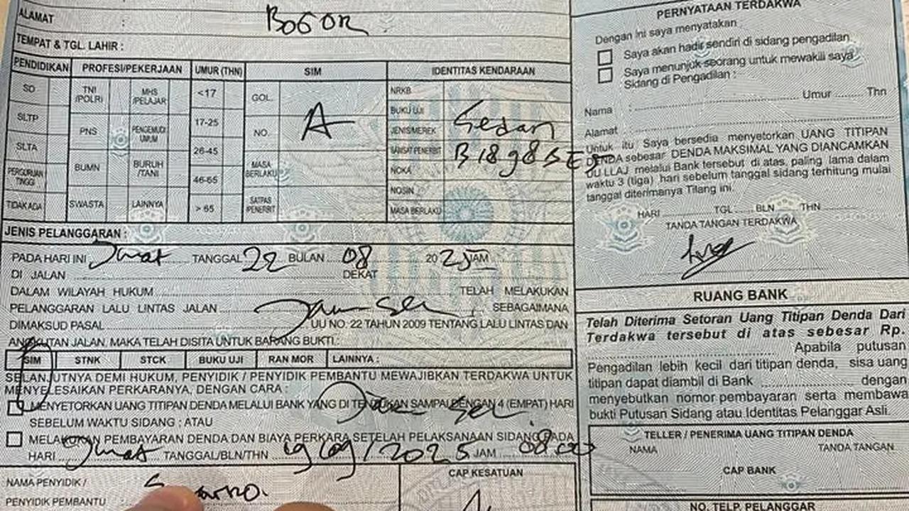 Keisha Alvaro Kena Tilang, Pamerkan Surat Tilang Biru - Sebut Tak Suka Menyuap