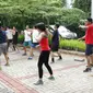 Body combat, olahraga yang memadukan beragam gerakan bela diri. 