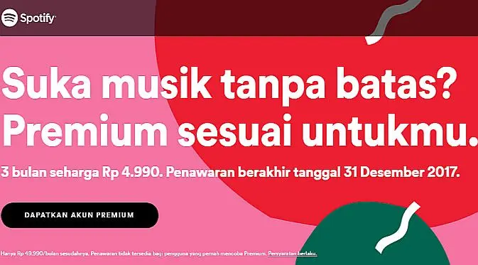 Layanan Spotify di Indonesia (Foto: Ist)