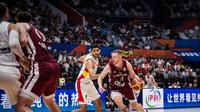 Duel sengit Latvia vs Spanyol di FIBA World Cup 2023