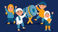 Ilustrasi takbiran keliling. (Image by Freepik)
