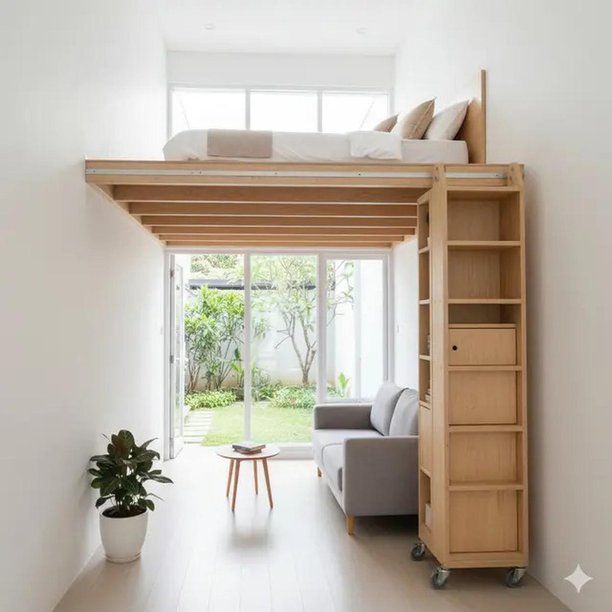 6 Inspirasi Rumah Mungil Mezzanine Tanpa Tangga Permanen: Solusi Hemat Ruang Modern