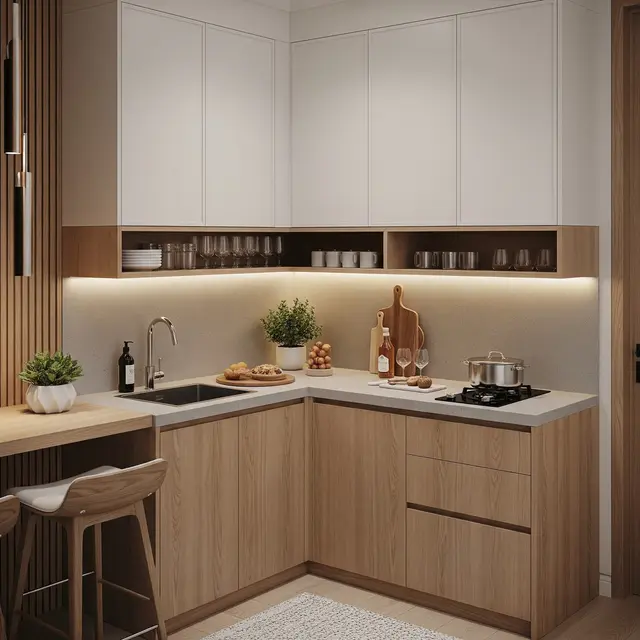 Model Dapur Mini Bar Bentuk L