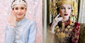 Beby Tsabina tampil dalam balutan busana adat Aceh saat tradisi Boh Gaca jelang nikah sampai akad nikahnya. [@venemapictures @ini_niel @albertwongkar]