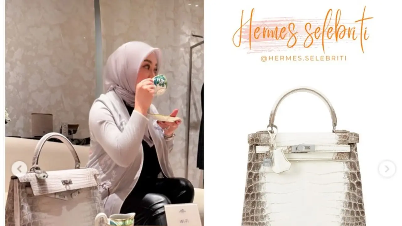 Beredar Foto Syahrini Tenteng Tas Hermes Senilai Rp5 Miliar,