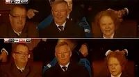 Ekspresi Lucu Sir Alex Saat MU Diimbangi Fulham