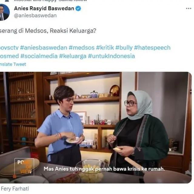 Anies Baswedan Suka Dicibir di Media Sosial, Apa Reaksi Anak dan Istrinya?
