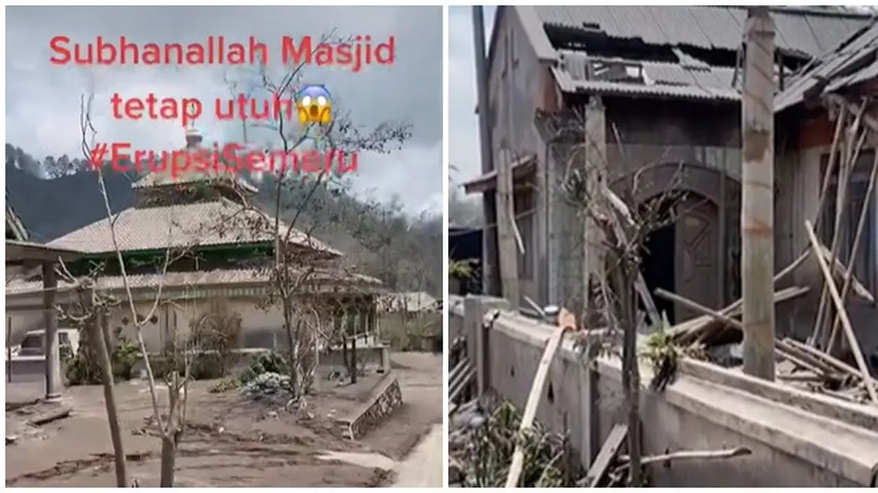 Viral Masjid Tetap Berdiri Utuh Usai Diterjang Erupsi Semeru, Jadi Sorotan