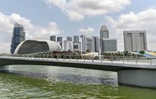 Pemandangan Singapura terbebas kabut asap setelah diguyur hujan