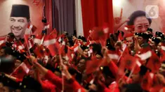 Suasana pembukaan Rakernas I dan HUT ke-47 PDI Perjuangan di JIEXPO Kemayoran, Jakarta, Jumat (10/1/2020). Rakernas ini bertajuk 'Solid Bergerak Wujudkan Indonesia Negara Industri Berbasis Riset dan Inovasi Nasional'. (Liputan6.com/Johan Tallo)