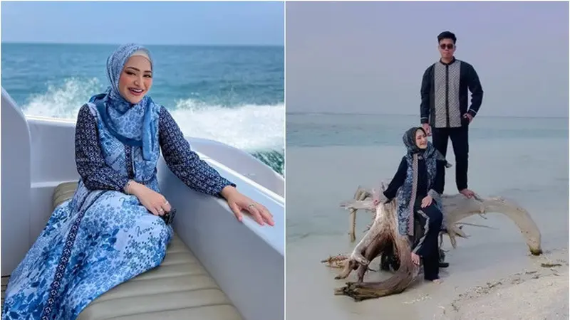 6 Potret Nathalie Holscher dan Frans Faisal Tampil Serasi Pakai Baju Couple