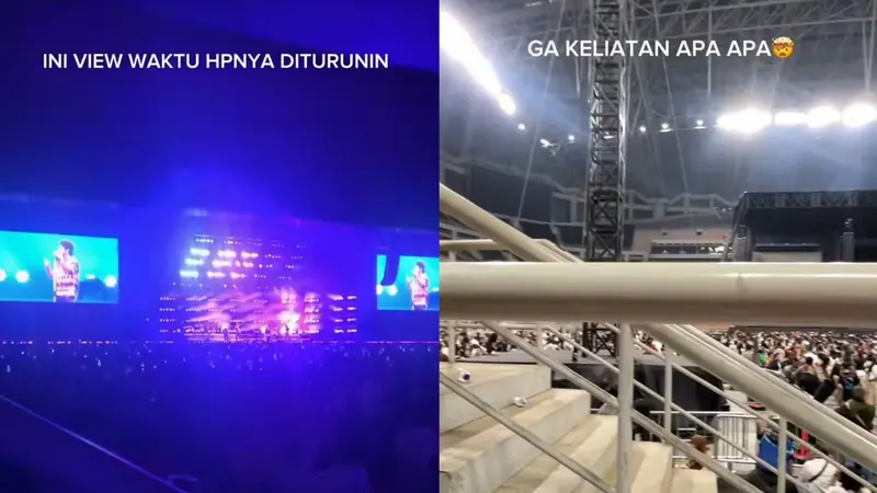 Seorang penonton konser Bruno Mars dengan akun Instagram @cindycallistaa mengaku kecewa