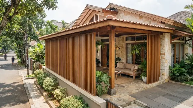 Ide Penutup Teras Rumah yang Sejuk
