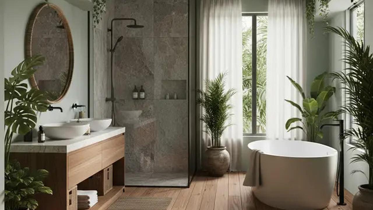 8 Inspirasi Kamar Mandi Konsep Alam 2025, Tren Desain Natural yang Bikin Rileks