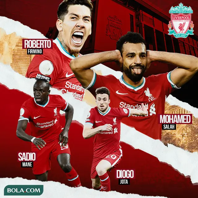 Liverpool - Roberto Firmino, Mohamed Salah, Diogo Jota, Sadio Mane