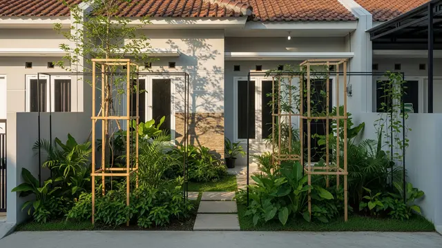 Inspirasi Kebun Rumah Sambut Tahun Baru 2026 yang Lebih Hijau Model Garis Bayangan/ Ai