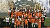 Pantai Gading menjuarai Piala Afrika 2023 setelah mengalahkan Nigeria dengan skor 2-1 pada laga final yang berlangsung di Alassane Ouattara Olympic Stadium, Ebimpe, Abidjan, Pantai Gading, Minggu (11/02/2024) waktu setempat. (AP Photo/Themba Hadebe)