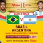 Jadwal dan Live Streaming Brazil U-17 vs Argentina U-17 di Vidio