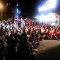 Nobar MU Vs Chelsea Berlangsung meraih dan damai (Antonius Hermanto/Liputan6.com)