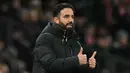Gol kemenangan dicetak oleh gol cepat Alejandro Garnacho saat pertandingan baru berjalan 49 detik, lalu diikuti dua gol Rasmus Hojlund. (AFP/Oli Scarff)