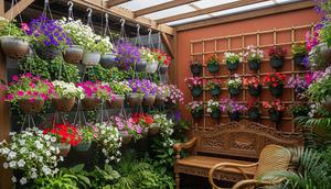 Kebun Mini Teras Rumah dengan Pot Gantung Hemat (Sumber: gemini.com)