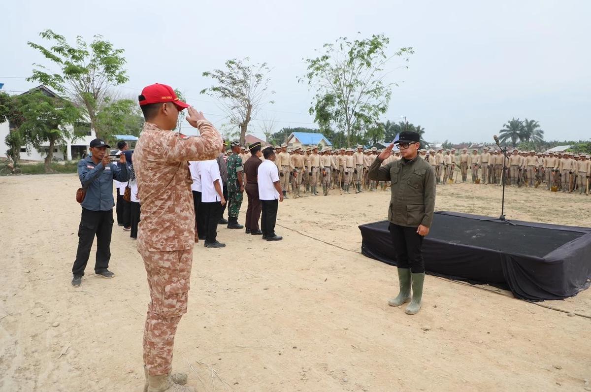 Wamendagri Bima Arya Sugiarto jadi pembina apel penerimaan Satuan Praja Pratama (praja tingkat satu) di Aceh Tamiang