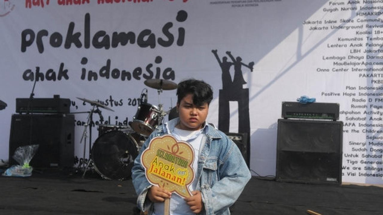 Beraksi di Car Free Day, puluhan anak serukan stop kekerasan