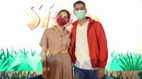 Raffi Ahmad dan Nagita Slavina Prescon animasi Lorong Waktu Si Aa di kawasan Dharmawangsa, Jakarta Selatan, Selasa (15/12/2020). (Adrian Putra/Fimela.com)