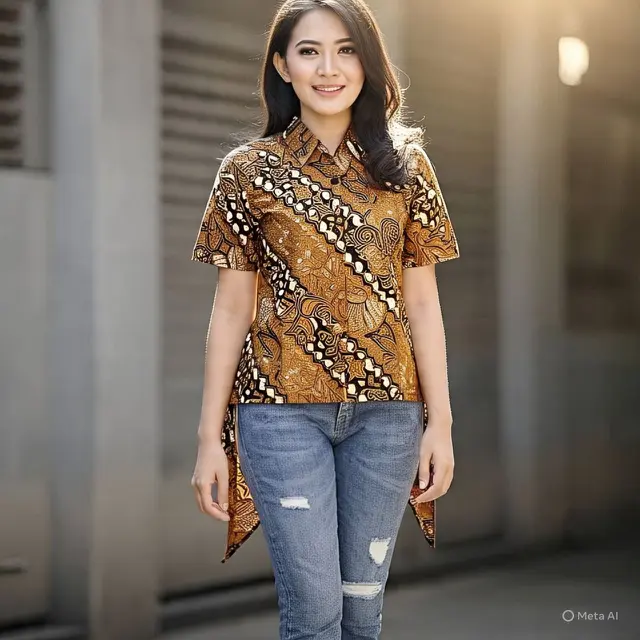 Baju Model Batik Kombinasi
