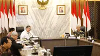 Gubernur Jawa Tengah Ganjar Pranowo dalam Rapat Koordinasi Pembahasan PSN di Jateng, yang diselenggarakan Kementerian Koordinator (Kemenko) Bidang Perekonomian RI pada Senin (17/7/2023).