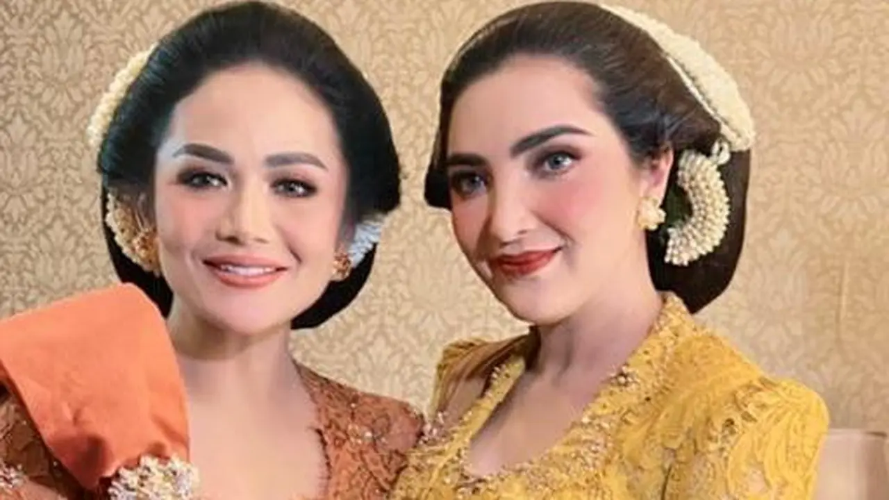 Gaya Aurel Hermansyah, Ashanty, dan Krisdayanti Berkebaya di Acara Tedak Siten Ameena