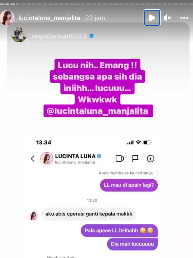 Unggahan Lucinta Luna. (Foto: Dok. Instagram @lucintaluna_manjalita)