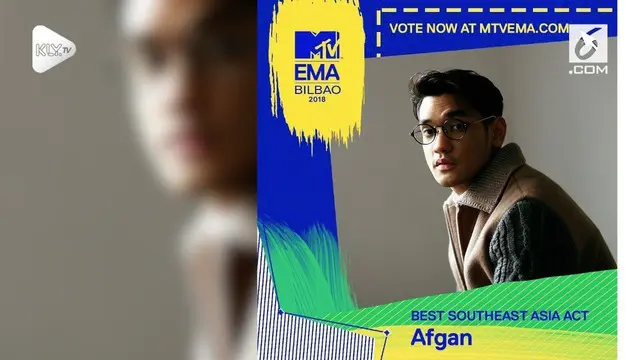 Pelantun Terima Kasih Cinta, Afgan, masuk nominasi ajang penghargaan bergengsi MTV Europe Music Awards 2018, sebagai Best Southeast Asia Act.