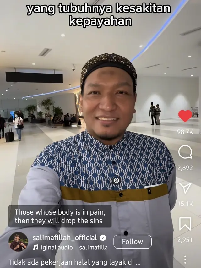 Unggahan Ustaz Salim A Fillah. (Instagram/salimafillah)