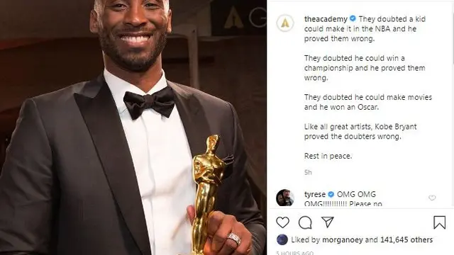 Kobe Bryant. (Foto: Instagram @TheAcademy)