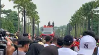 Timnas Indonesia U-22 tiba di GBK. (Liputan6.com/Theresia Melinda Indrasari)