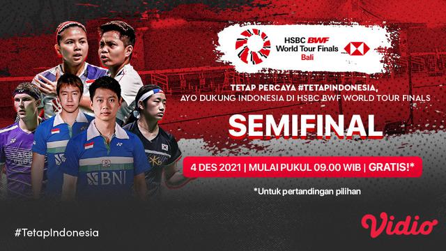 Link Live Streaming Semifinal BWF World Tour Finals 2021 di Vidio Hari Ini