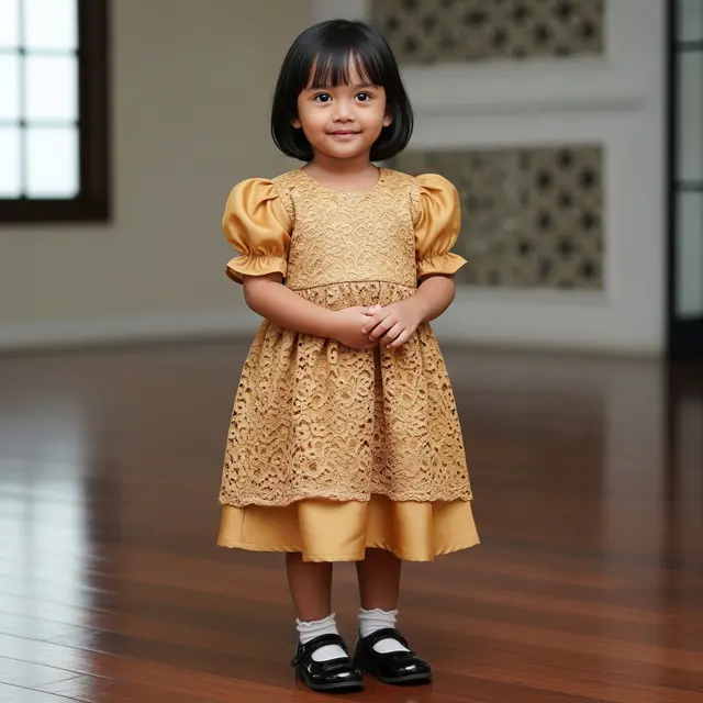 Model Dress Anak Kombinasi Brokat