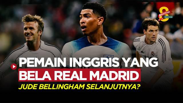 Berita Motion grafis deretan pemain berdarah Inggris yang tercatat pernah bermain untuk Real Madrid. Nama gelandang muda milik Timnas Inggris dan Borussia Dortmund, Jude Bellingham menjadi nama selanjutnya.