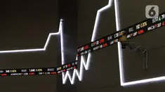 Layar pergerakan IHSG di Bursa Efek Indonesia, Jakarta, Senin (18/11/2019). Indeks Harga Saham Gabungan (IHSG) ditutup pada zona merah pada perdagangan saham awal pekan ini IHSG ditutup melemah 5,72 poin atau 0,09 persen ke posisi 6.122,62. (Liputan6.com/Angga Yuniar)