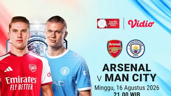 Live Arsenal vs Manchester City - FA Community Shield: Duel Juara di Cardiff Hanya di Vidio