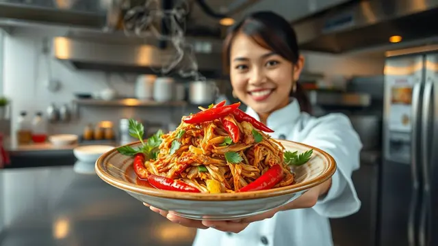 resep ayam suwir pedas