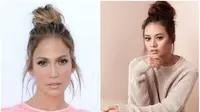 Riasan natural eksotis Aurel Hermansyah ternyata diminati penyanyi seksi Jennifer Lopez. Siapa yang lebih memesona?