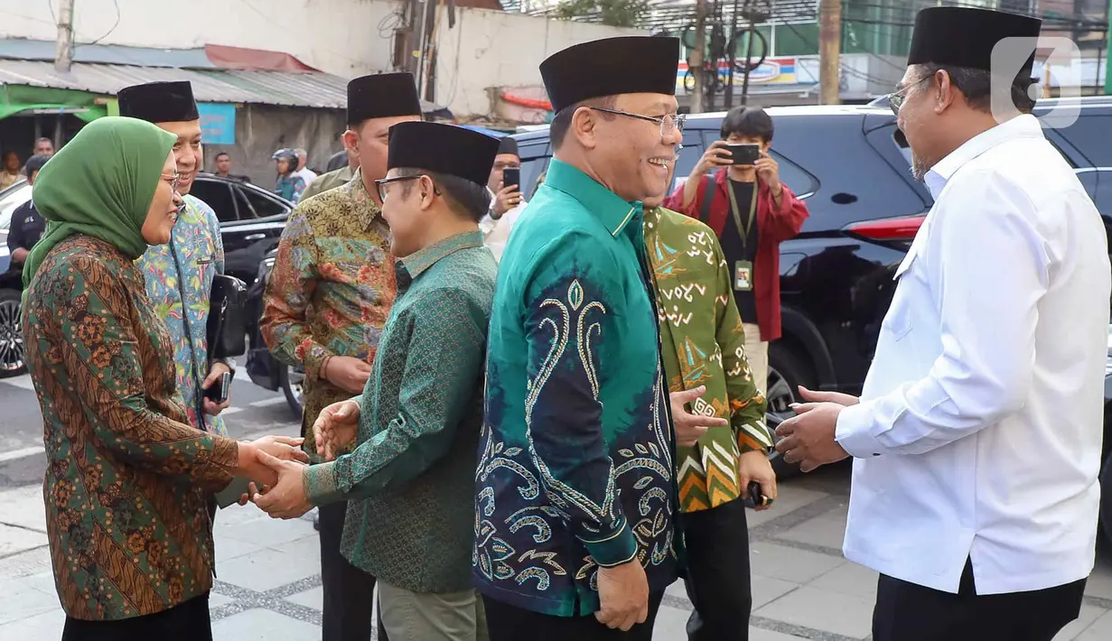 Ketua Umum PKB, Muhaimin Iskandar mengaku partainya dan PPP sepakat untuk bekerja sama saling bahu-membahu baik di legislatif maupun eksekutif. (Liputan6.com/Herman Zakharia)
