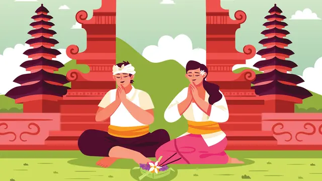 Ilustrasi Hari Raya Galungan dan Kuningan