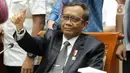 <p>Mahfud hadir dalam posisinya sebagai Ketua Komite Pencegahan Tindak Pidana Pencucian Uang (TPPU) dan Sri Mulyani sebagai anggota. (Liputan6.com/Faizal Fanani)</p>