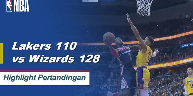 Cuplikan Hasil Pertandingan NBA : Lakers 110 VS Wizards 128