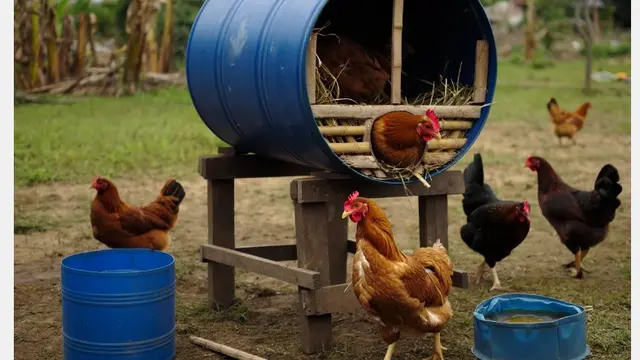 Desain Kandang Ayam dari Barang Bekas Kreatif dan Low Budget (AI)
