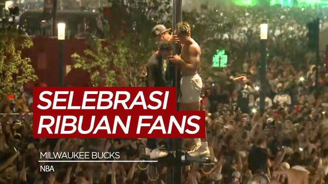 Berita video selebrasi fans Milwaukee Bucks di Deer District usai Bucks jadi juara NBA 2021.